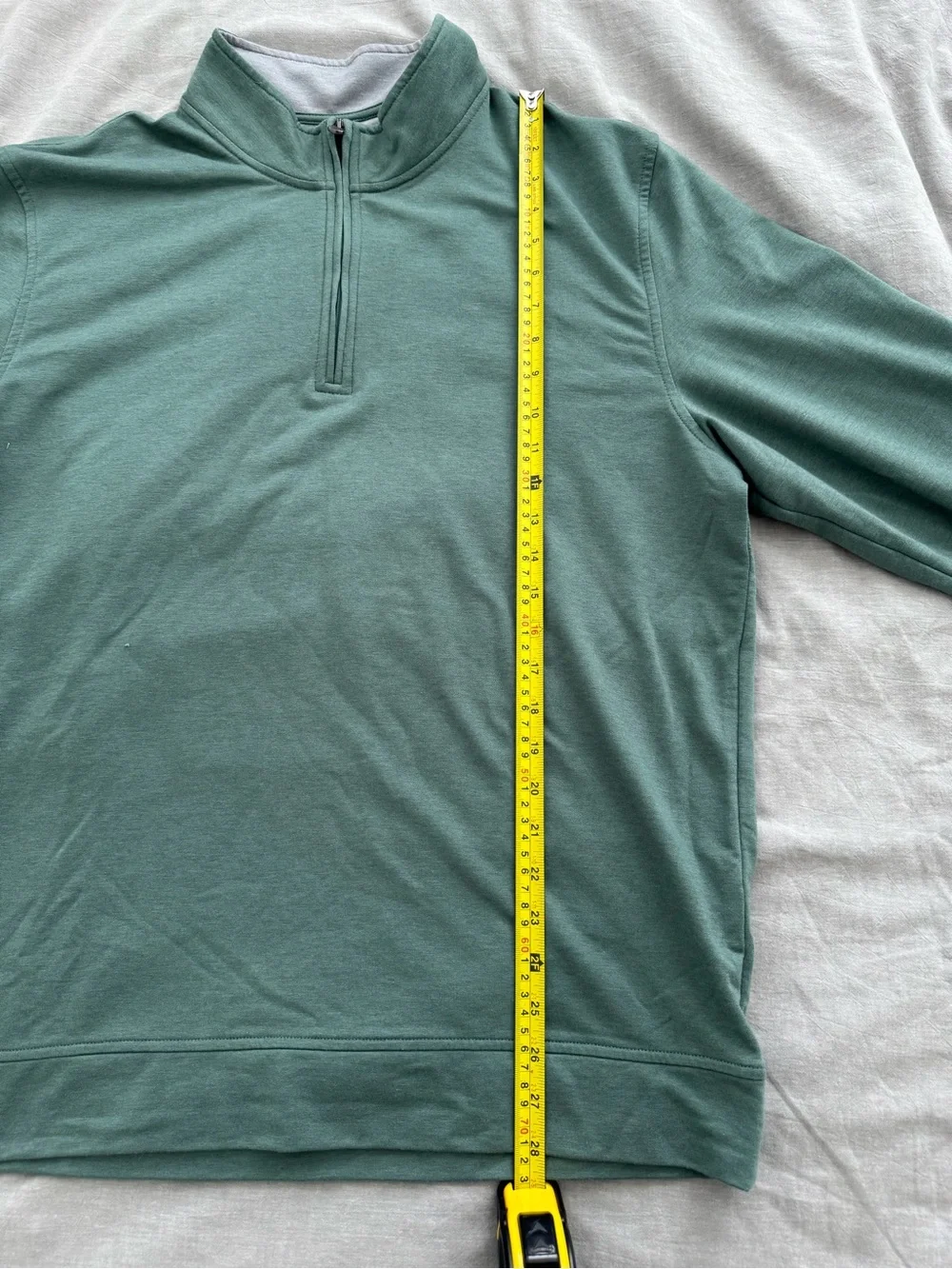 Duck Head Dunmore Performance Quarter Zip Pullover in Aspen Green Heather NWOT